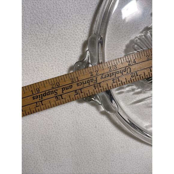 Mikasa Walther Crystal Cake Plate Or Serving Tray Swans Germany W/ Handles Vtg - Picture 5 of 6